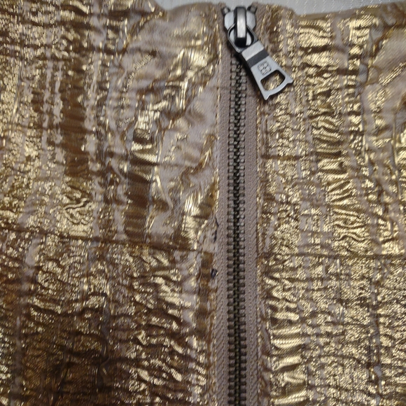 BCBGMaxAzria Gold Textured Skirt - Picture 6 of 10